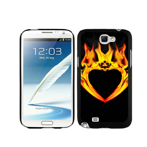 Valentine Fire Heart Samsung Galaxy Note 2 Cases DMM - Click Image to Close